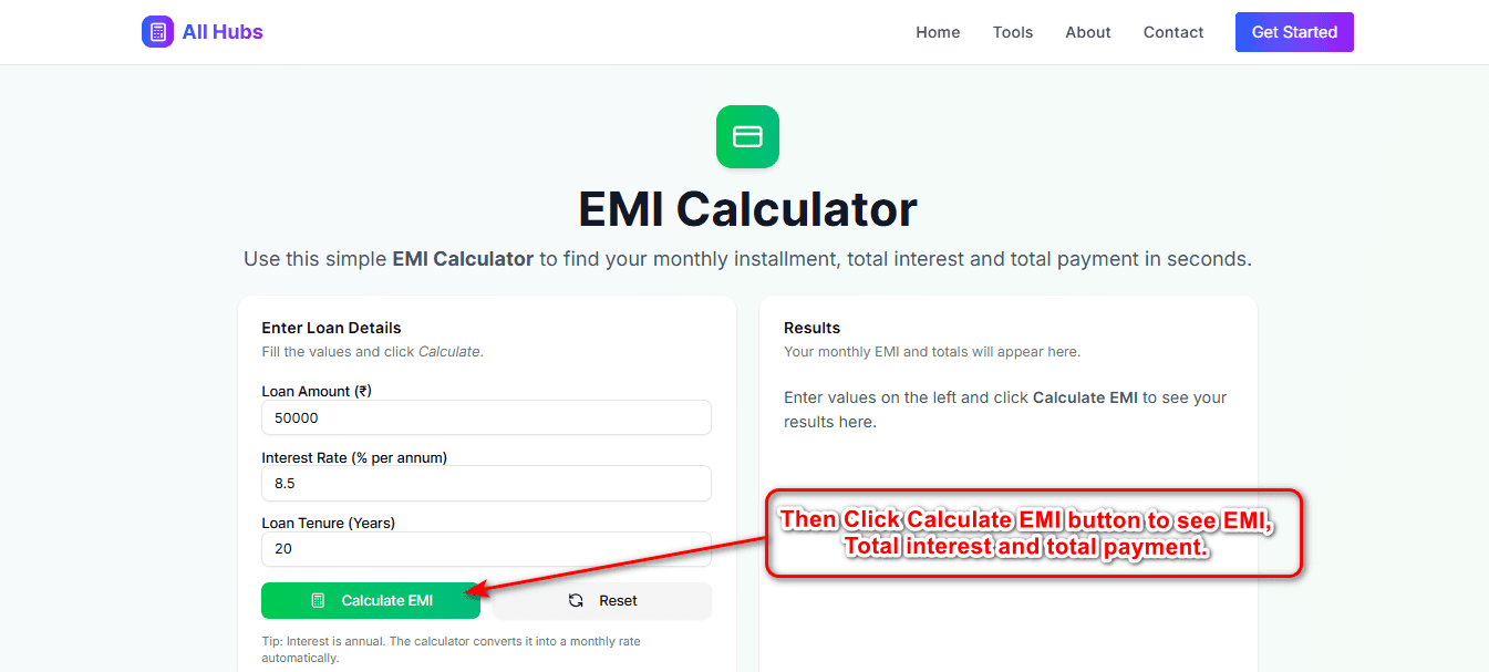 EMI Calculator – Step 4